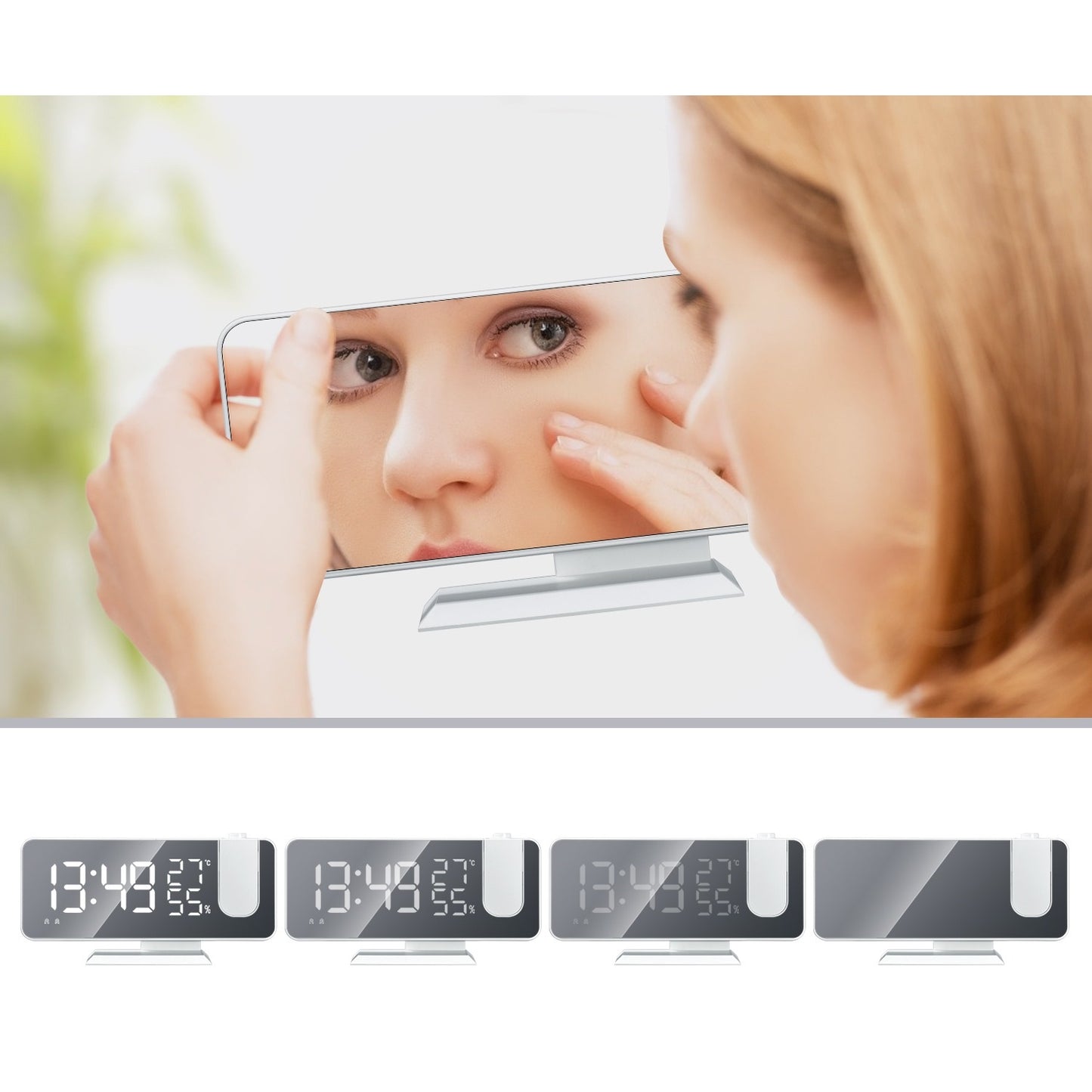 Seamless Morning<sup>TM</sup> - Projecting Mirror Alarm Clock
